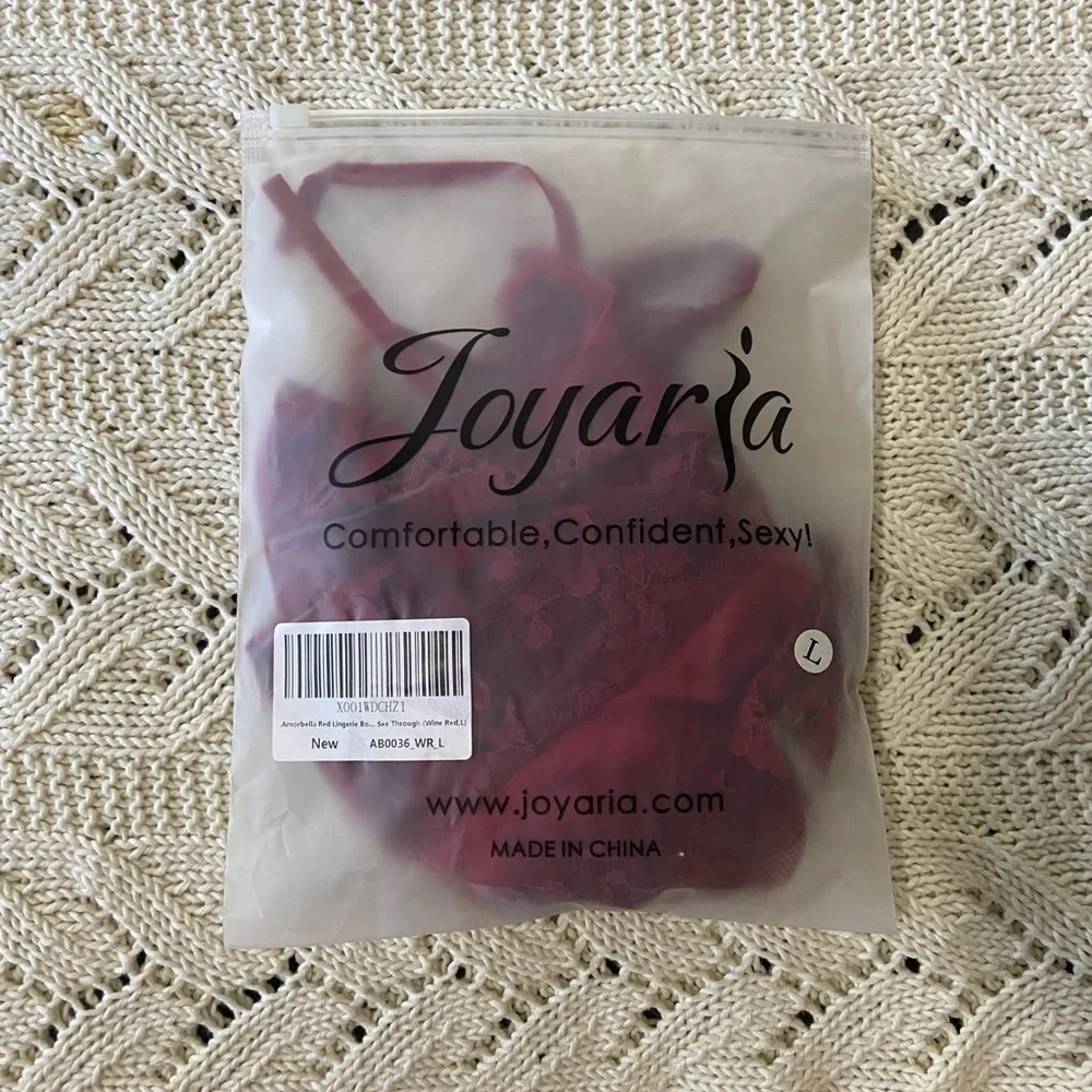 Red Lace Lingerie size Large - Picture 3 of 3